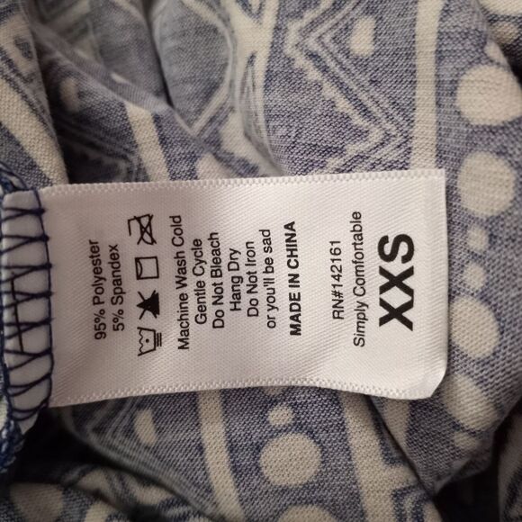 LULAROE BLUE GEOMETRIC PRINT MARLY DRESS SZ.XXS EUC - Picture 8 of 8